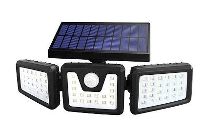 ENTAC - Solární osvětlení 74 LED 15W se senzorem pohybu a soumraku