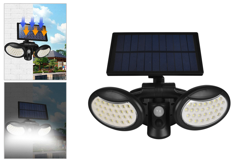 Levně ENTAC - Solární osvětlení 56 LED 10W se senzorem pohybu