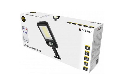 ENTAC - Solární lampa s dálkovým ovládáním COB LED 5W se senzorem pohybu
