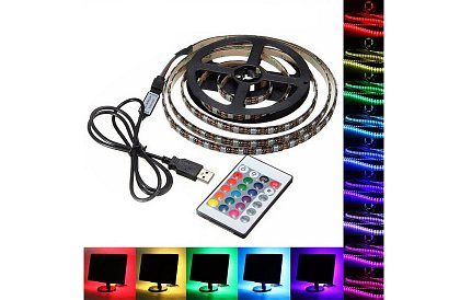 LED RGB pásek – Osvětlení za televizi – 2 metry