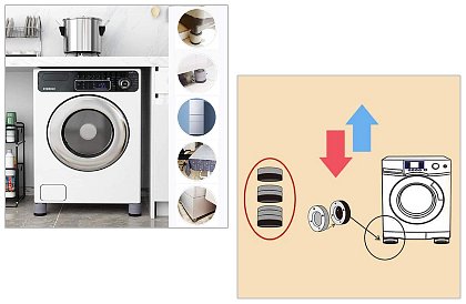 Antivibrační sada podložek – nejen pod pračku