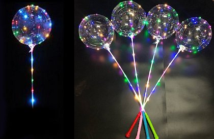 LED svítící balón s rukojetí