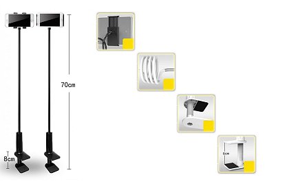 Stolní držák pro mobilní telefony i tablety s dlouhým ramenem