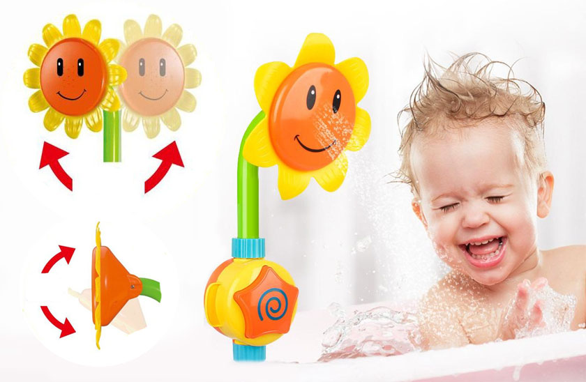 Levně Dětská sprcha do vany ve tvaru slunečnice