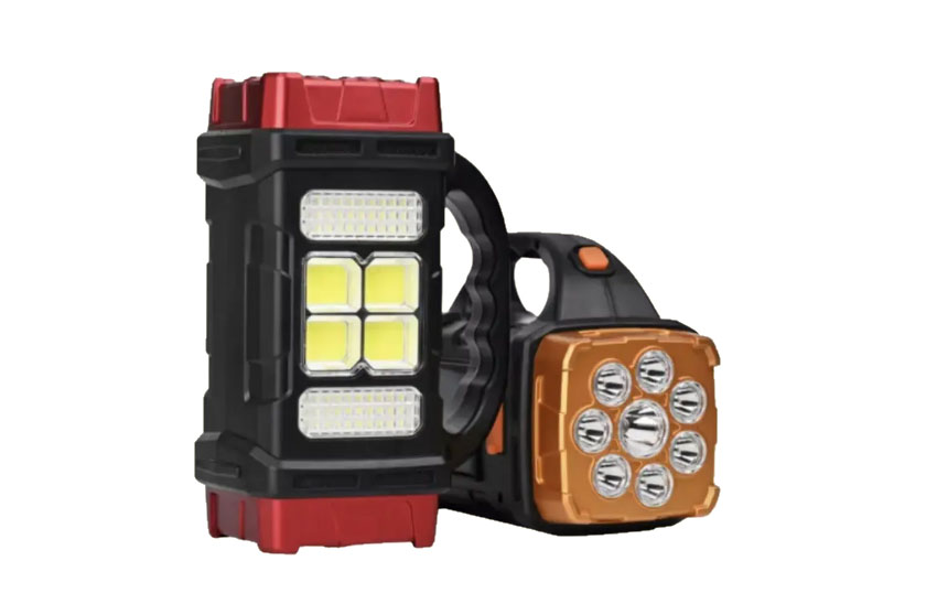 Multifunkční LED svítilna 38W s funkcí powerbanky – HB-1678 - Červená 