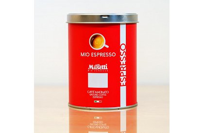 Plechovka mleté kávy Musetti Mio Espresso 250 g