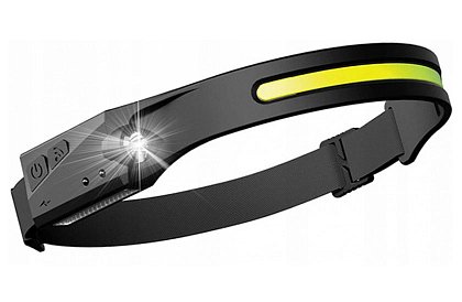 Nabíjecí COB LED čelovka se senzorem pohybu 2v1 – Head Lamp