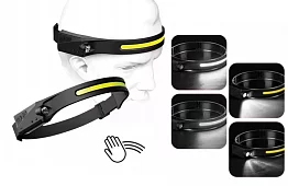 Nabíjecí COB LED čelovka se senzorem pohybu 2v1 – Head Lamp