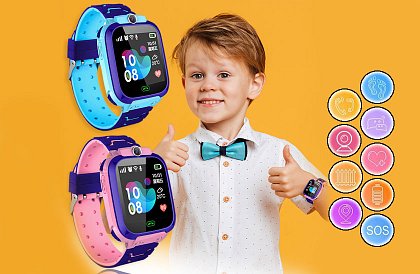 Dětské chytré hodinky s kamerou a GPS lokátorem