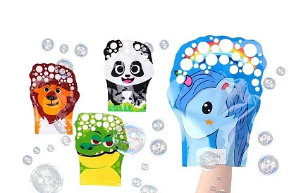 Zábavné rukavice s bublifukem – 4 kusy