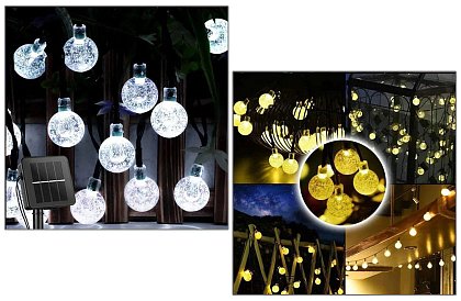 Dekorativní venkovní solární řetěz s 40 LED – Lights Balls