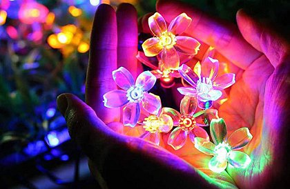 Dekorativní venkovní solární řetěz s 40 LED – Lights Flowers