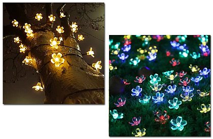 Dekorativní venkovní solární řetěz s 40 LED – Lights Flowers