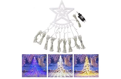 Vánoční LED světelný řetěz - vodopád s hvězdou