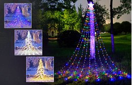Vánoční LED světelný řetěz - vodopád s hvězdou