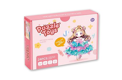 Kreativní sada tvoření z pestrobarevných látek - Puzzle Toys