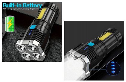 Multifunkční svítilna s vestavěnou dobíjecí baterií - TL-S03
