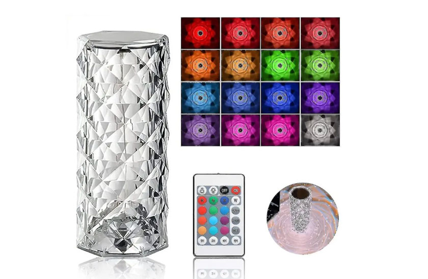 Levně Dotyková RGB stolní lampa – Diamond Crystal Lamp