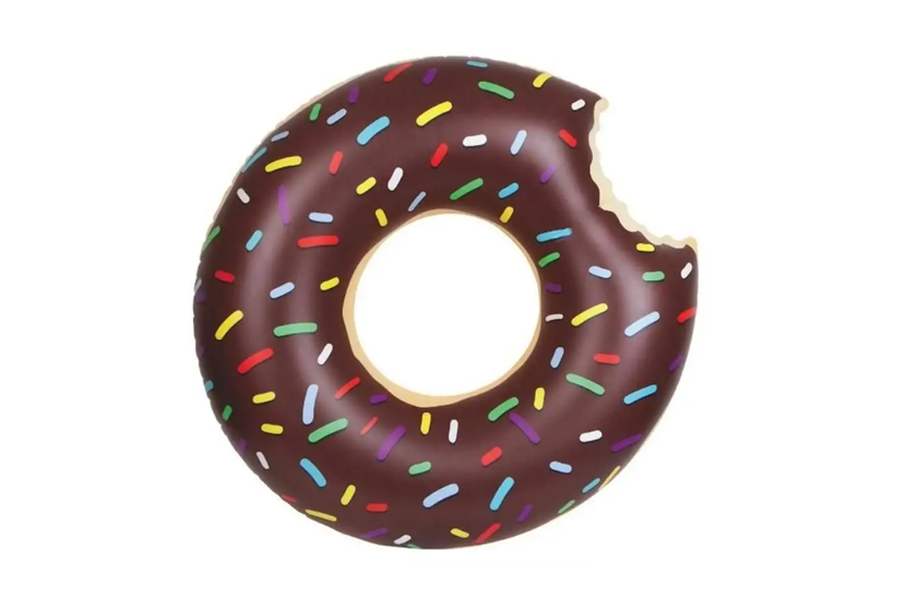 Velký nafukovací kruh – Donut 120 cm - Hnědá 