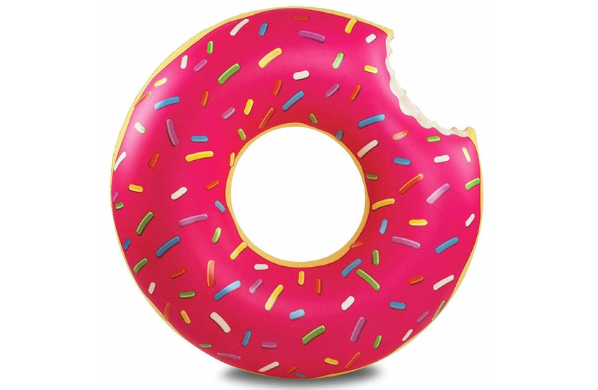 Velký nafukovací kruh – Donut 120 cm - Růžová 