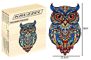 Dřevěné puzzle sova - 177 dílů - 38 x 21,5 cm