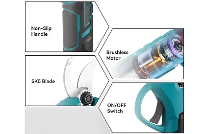 AKU zahradní nůžky HAYAMI HA 1040 + 2 baterie