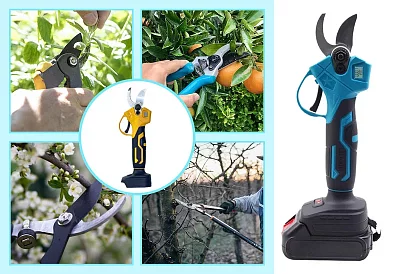 AKU zahradní nůžky HAYAMI HA 1040 + 2 baterie