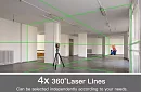 4D Laserová vodováha 360° – 16 linií – nivelační laser