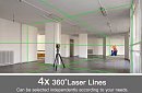 4D Laserová vodováha 360° – 16 linií – nivelační laser