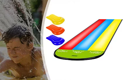 Trojitá vodní skluzavka s vodotryskem + 3 plavidla