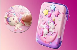 Školní penál – pouzdro Jednorožec s 3D grafikou