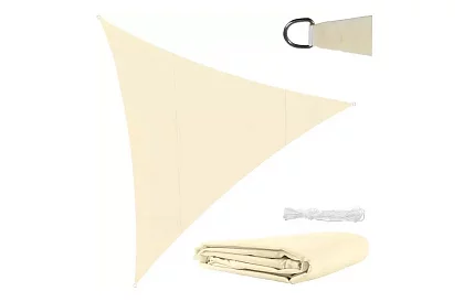 Stínící sluneční plachta trojúhelník 3 x 3 x 3 m – Béžová