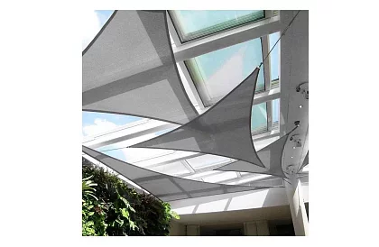 Stínící sluneční plachta trojúhelník 4 x 4 x 4 m – Šedá