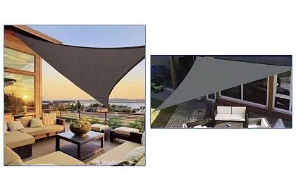 Stínící sluneční plachta trojúhelník 3 x 3 x 3 m – Šedá