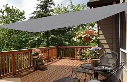 Stínící sluneční plachta 3,6 x 3,6 m – Šedá