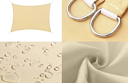 Stínící sluneční plachta 4 x 3 m – Béžová