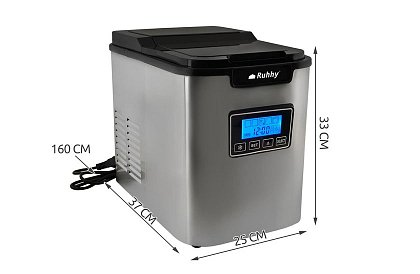 Výrobník ledu 12 kg/den – 3 velikosti kostek, časovač