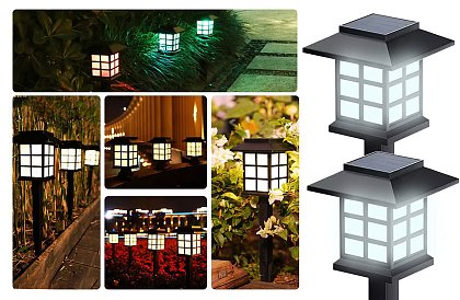 Solární zahradní lampy – Lucerny  6 kusů v sadě