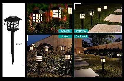 Solární zahradní lampy – Lucerny  6 kusů v sadě