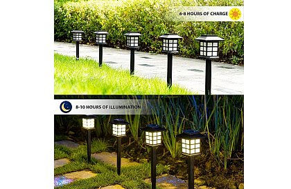 Solární zahradní lampy – Lucerny  6 kusů v sadě
