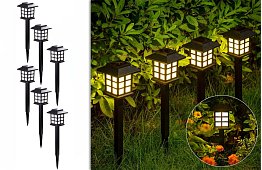 Solární zahradní lampy – Lucerny  6 kusů v sadě