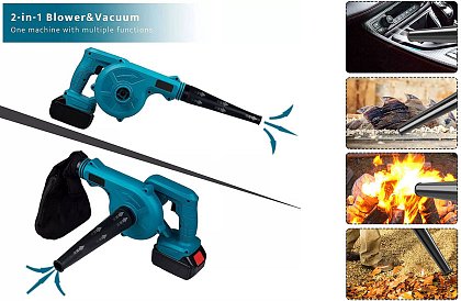 AKU fukar – vysavač na listí + 2 baterie HAYAMI 1045