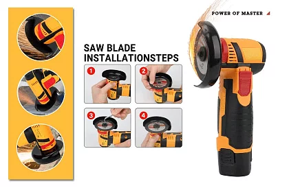 AKU úhlová mini bruska HAYAMI – 1023 – kufřík + 2 baterie