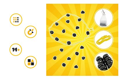 Magnetické kameny 40 ks – Dovednostní a logická hra plná napětí