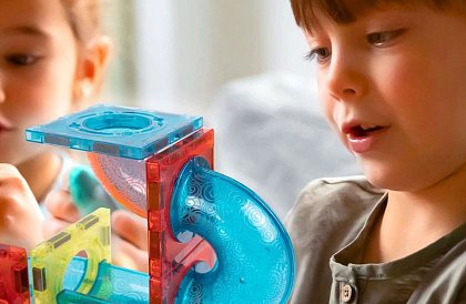 Vzdělávací magnetická 3D stavebnice – 110 dílů
