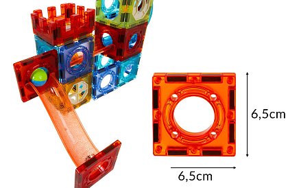 Vzdělávací magnetická 3D stavebnice – 110 dílů