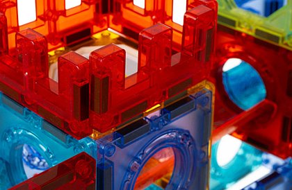 Vzdělávací magnetická 3D stavebnice – 110 dílů