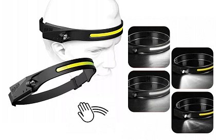 Univerzální dobíjecí COB LED čelovka HeadLamp - 2 kusy