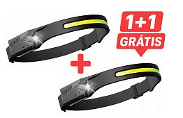 Univerzální dobíjecí COB LED čelovka HeadLamp - 2 kusy
