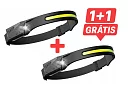 Univerzální dobíjecí COB LED čelovka HeadLamp - 2 kusy